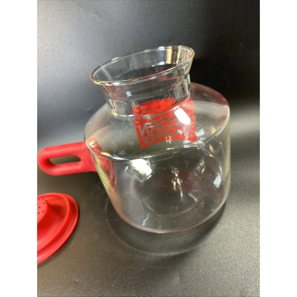 Catamount Glass Microwave Popcorn Popper  Corn Popper 2 1/2 Quarts  EUC